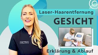 Laserhaarentfernung Gesicht Victrastudio [upl. by Kinemod]