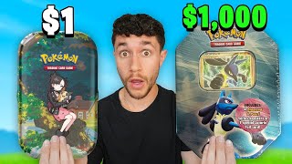 10 vs 1000 Pokémon Tin [upl. by Dibru]