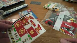 Unboxing Lego City Burger Bar Fire Rescue SET 60214 4K [upl. by Habeh]