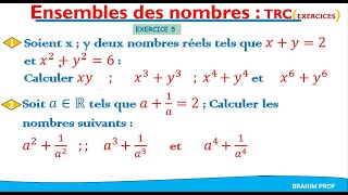 Ensembles des nombres EXERCICE 5 MATH TRCS BIOF [upl. by Ienttirb]