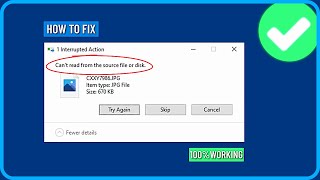 How to Fix Cant Read From the Source File or Disk While Copying in Windows 111087 [upl. by Enram]