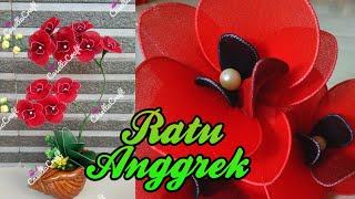 CARA MEMBUAT BUNGA ANGGREK DARI STOCKING  tutorial by ams [upl. by Ashla998]