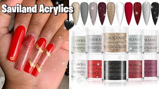 Saviland Acrylics Review  Encapsulated Glitters  Acrylic Tutorial For Beginners [upl. by Christoper275]