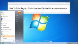 How To Solve  Registry Editing Has Been Disabled  Windows 7 [upl. by Ahcsas]