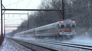 20171214 December 14 2017 SEPTA AEM7 push pull train CSX Q410 at CP Berry on CSX Trenton Line [upl. by Rebekkah]