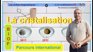 PARCOURS INTERNATIONAL BIOF la cristallisation  la formation des roches magmatiques [upl. by Llennol]