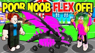 Going UNDERCOVER As A POOR NOOB To FLEX OFF BATTLE With My CRUSH  Adopt Me Roblox [upl. by Ocirred]