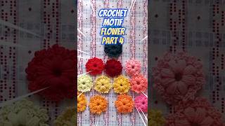 Crochet 8 Petals Motif Flower 🌸  BeginnerFriendly Steps Part 4v Shorts fyp [upl. by Bunting823]