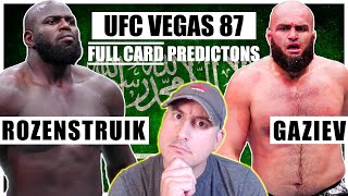 UFC Vegas 87 Rozenstruik vs Gaziev FULL CARD Predictions and Bets [upl. by Yancy]