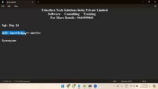 ORACLE SQL தமிழ்  SYNONYMS  DAY 24 [upl. by Yeroc]