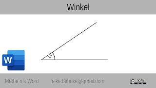 06 Winkel zeichnen  Mathe mit Word [upl. by Nerra]