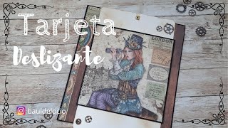 👛 TUTORIAL  TARJETA DESLIZANTE DOBLE FÁCIL 💕 LADY VAGABOND Parte 34 [upl. by Anilave]