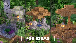 Minecraft  30 IDEAS y DECORACIONES para HACER JARDINES [upl. by Erleena]