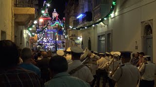 Malta Mellieha Village Feast  Band March 4K [upl. by Ynaiffit]