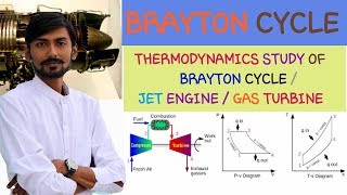 HINDI BRAYTON CYCLE  THERMODYNAMICS STUDY OF BRAYTON CYCLE  GAS TURBINE  JET ENGINES [upl. by Eahc]