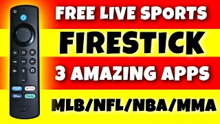 🔥FREE SPORTS ON YOUR FIRESTICK  3 GREAT APPS🔥 [upl. by Byrdie]