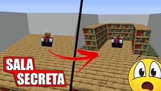 📕 COMO HACER UNA BIBLIOTECA SECRETA EN MINECRAFT  Tutorial Redstone [upl. by Nerraw]