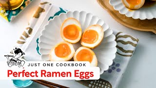 Perfect Ramen Eggs Ajitsuke Tamago Ajitama Recipe 味付け玉子 味玉レシピ 作り方 [upl. by Atinrahc]