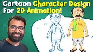 Cartoon Character Design For 2D Animation Class 83 ll Animate CC [upl. by Hazeefah]