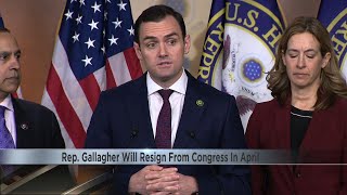 US Rep Mike Gallagher announces resignation from Congress [upl. by Naujid]