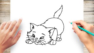 Advanced Drawing Tutorial Munchkin Cat [upl. by Niddala]