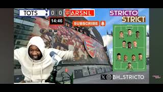 StrictoStrict Stricto Reaction To Højbjergs OwnGoal  Spurs 0  1 Arsenal  SAKKAAAAAAA [upl. by Evol]