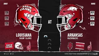 College Football 25 Louisiana Ragin Cajuns VS Arkansas Razorbacks [upl. by Aras]