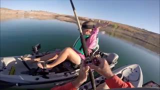 Kayak Bass Fishing with Whopper Plopper at Callville Bay Lake Mead Las Vegas NV [upl. by Lehcim]