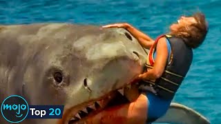 20 Most Terrifying Shark Attacks in Movies [upl. by Yntirb33]