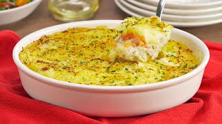 CREAMY Fish Pie  FISH amp POTATO CASSEROLE With CRISPY CRUST Recipe by Always Yummy [upl. by Bocyaj]