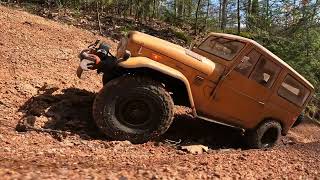 RC FMS 110 Toyota Land Cruiser FJ40 rock crawling [upl. by Gussman384]