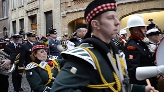 Ypres Ieper BELGIUM  DAILY LAST POST CEREMONY  REMEMBRANCE DAY 11112015 [upl. by Yemirej]