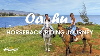 Oahu Horseback Riding Journey  North Shore Stable Tours [upl. by Werd687]