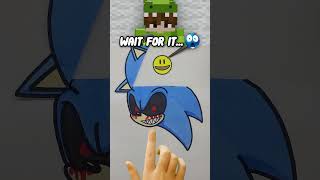 Sonic EXE fixed shorts papercraft satisfying youtubeshorts sonic sonicexe [upl. by Armillda]