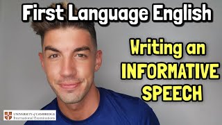 IGCSE First Language English  How to write an INFORMATIVE SPEECH [upl. by Juno456]