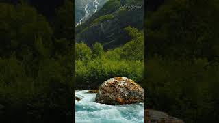 Waterfall  Briksdal Glacier Norway [upl. by Tony437]