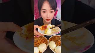 Eating Challenge Eggs Noodles Mukbang mukbang shorts [upl. by Rigby721]