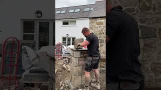 Building stone at a old cottage stonemasonry [upl. by Briney]