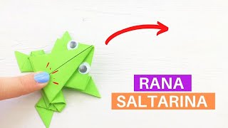 🐸 Cómo hacer una rana de papel saltarina con origami ¡Fácil [upl. by Inoy]