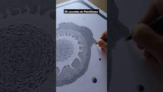 pointillisme pointillism art dessin drawing artist univers sun space espace foryou [upl. by Housen419]