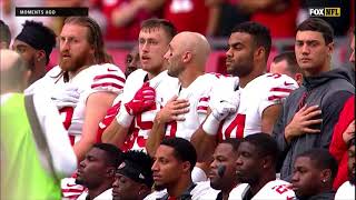 Half of 49ers kneel for anthem [upl. by Anehsuc745]