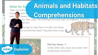 Animals and Habitats Comprehension Pack [upl. by Jayne]