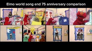 Elmo world song end 75 anniversary comparison [upl. by Yorgo242]