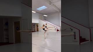 Ballet Class Grand sissonne tombé in combination with temps glissé Vaganova Technique in Californ [upl. by Ydarg504]