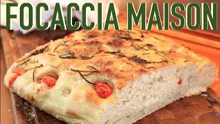 Focaccia maison amp facile  Pain italien croustillant à la tomate ail amp romarin  Recette  237 [upl. by Durand]