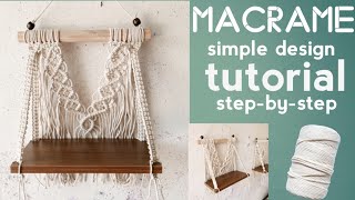 Macrame Simple Design Tutorial step by step  Macrame Wall Hanging  Macrame [upl. by Tail]