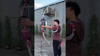 Shooting with NIKA ET15B Barebow  archery outdoor shooting [upl. by Nickelsen]