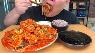 살코기 많은  아구찜  요리 먹방 입니다 Spicy Monkfish Steamed Mukbang [upl. by Neelyk]