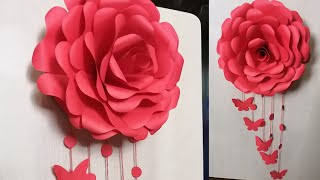 Rose Wall Hanging Craft  Wall decor craft idea [upl. by Aliber474]