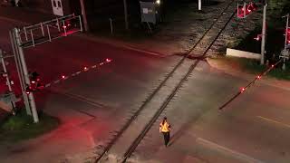 Great Train Video Night Time CN Train Canada Ontario Sundridge [upl. by Odraboel]